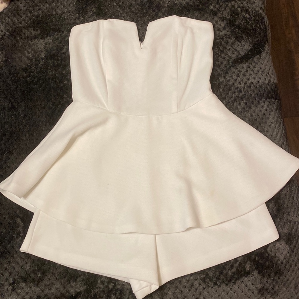 White Pink Lily romper